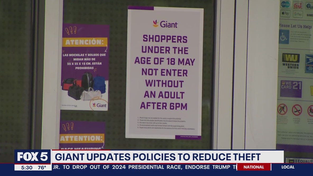 New rules at Giant grocery stores target teen shoppers and bulky bags